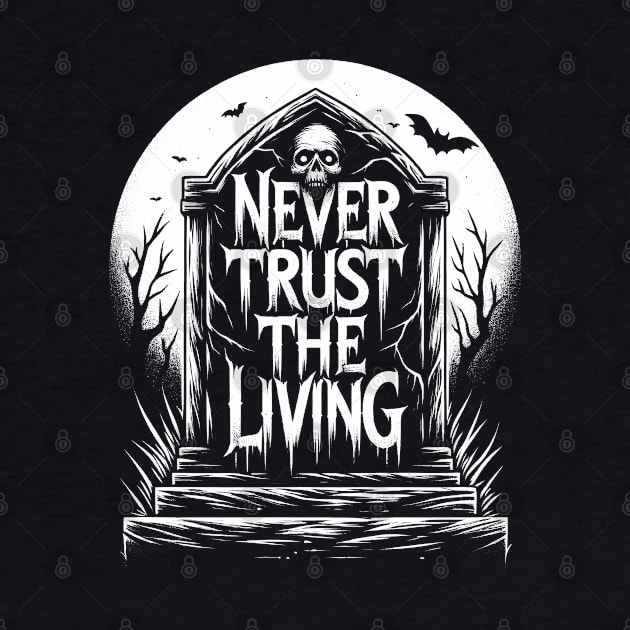 Never Trust The Living by Tshirt Samurai